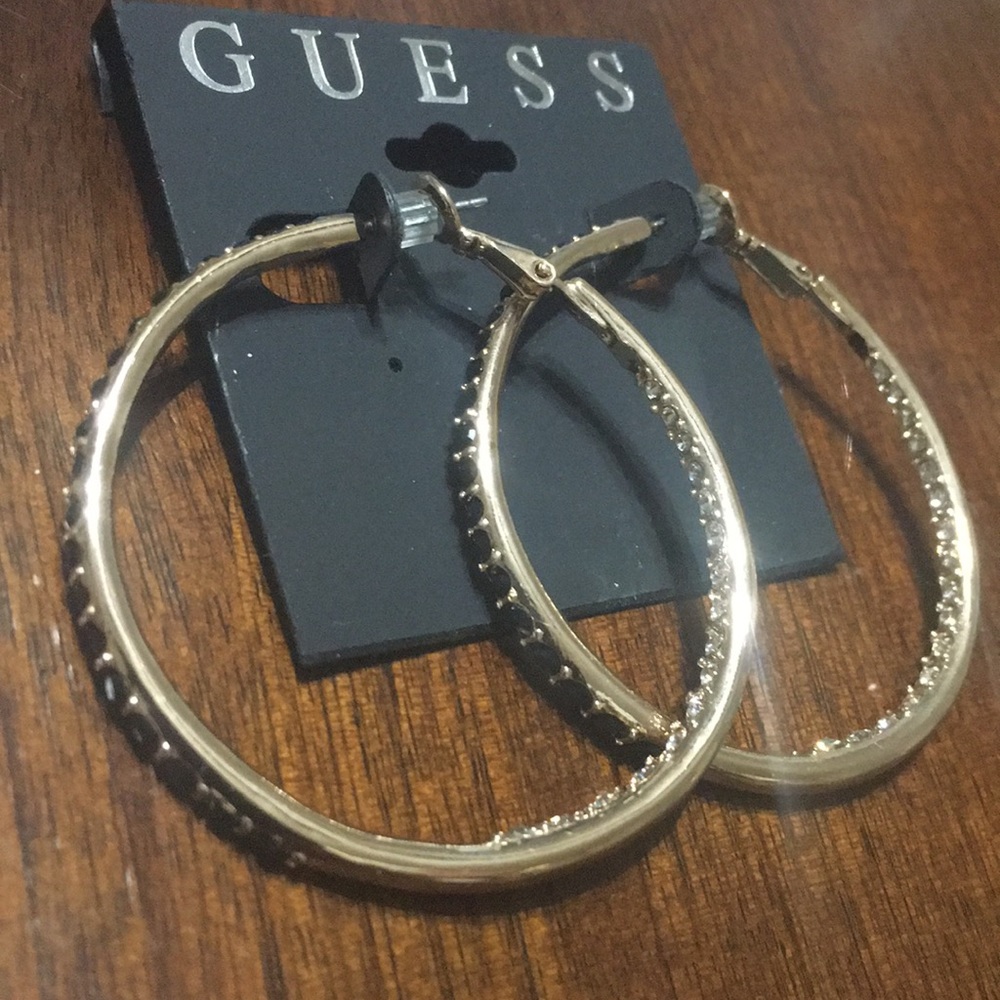 Guess Hoops diamonds and caviar 3